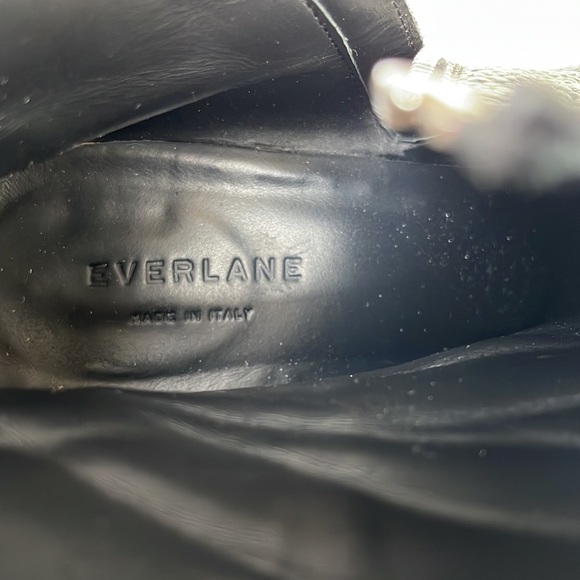 Everlane The Boss Boot Pebbled Black Italian Leather Block Heel size 8.5 - Picture 12 of 13